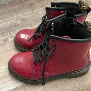 Red/Burgundy patent leather Dr.Martens..size 13
